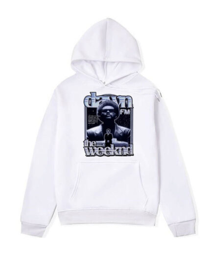 The Weeknd Dawn FM White Hoodie