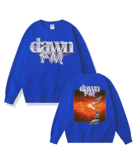 The Weeknd Dawn Fm Double Sided Sweatshirt Blue