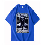 The Weeknd Merch Dawn FM T Shirt Blue