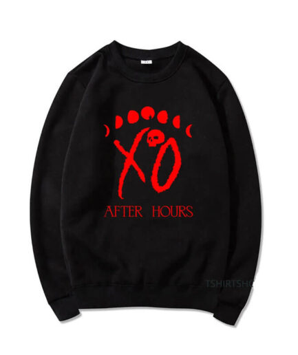 The Weeknd XO Album After Hours Sweatshirts BlackThe Weeknd XO Album After Hours Sweatshirts Black