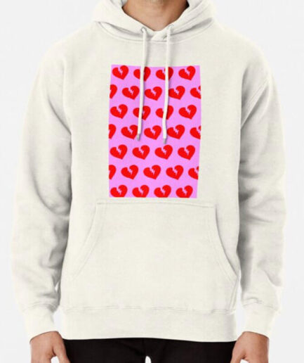 The Weeknd Red Heartless Pattern Pullover Hoodie